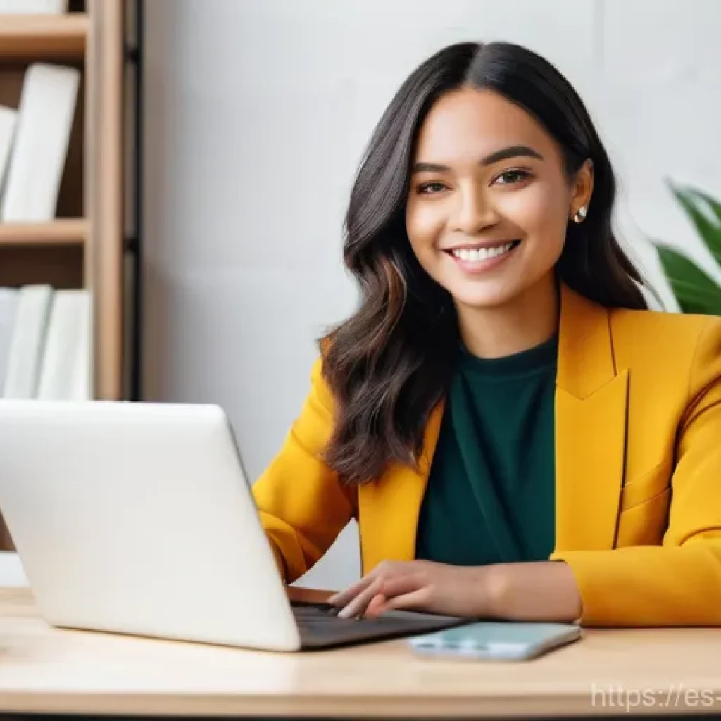 소셜미디어마케팅으로 수익화하는 방법 - **Prompt:** A dynamic, diverse female digital entrepreneur in her late 20s, with a warm and approach...