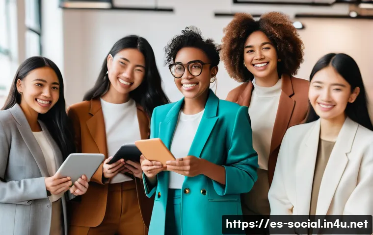 소셜미디어 캠페인 성공 전략 - **Prompt:** A young, vibrant female influencer, dressed in a stylish yet modest oversized blazer and...